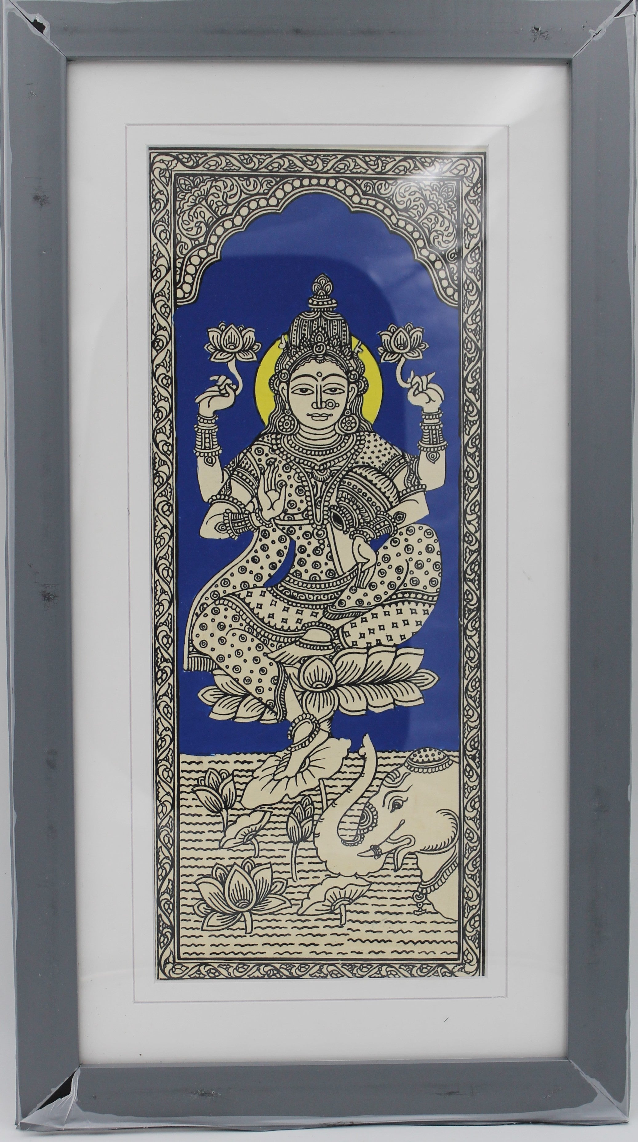 Framed Pattachitra Paintings – Goddess Lakshmi, the symbol of prosperity and good fortune | Handmade and Timeless